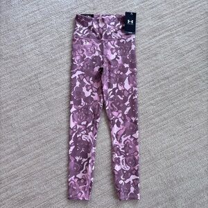 Under Armour Women Purple & Pink Floral Camo Leggings XS NWT